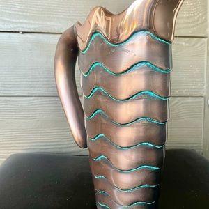 Nambe 1.4 quart copper canyon pitcher